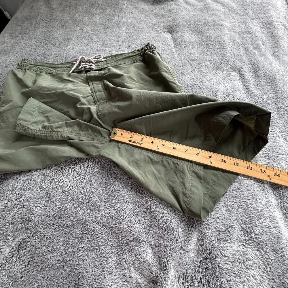 Bass Mens Board Shorts Large Surf Green Classic Cargo‎ Y2K Nylon Gorpcore 18204x